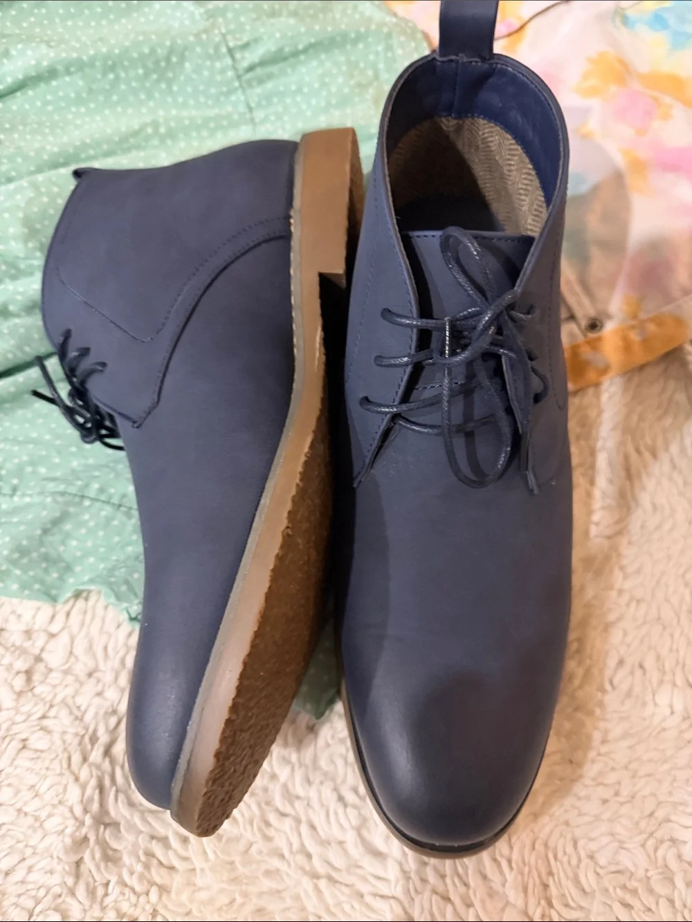 Toecap 10.5 Men's Navy Chukka Boots - Classic Lace-Up Comfort